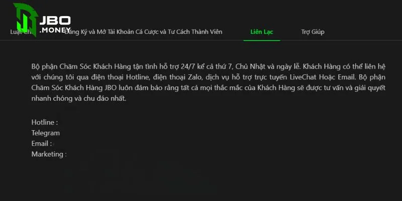 Liên Hệ JBO - Cách Để Kết Nối, Trao Đổi 24/24 Với Nhà Cái 3 Khách hàng lưu ý chỉ sử dụng các kênh liên hệ chính thức